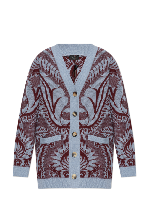 Blue Wool Cardigan Etro Vitkac Italy